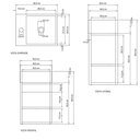 Ver imagem 3 de Gabinete Banheiro Ferro Steel 40x30cm Branco Fosco