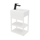 Ver imagem 1 de Gabinete Banheiro Ferro Steel 40x30cm Branco Fosco