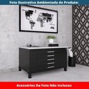 Ver imagem 2 de Mapoteca 5 Gavetas Pandin 120 Cm (larg) Inmetro Tampo Mdp Preto Estrutura e Gavetas em Aço Preto