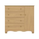 Ver imagem 3 de Cômoda Infantil 95cm 1 Porta e 4 Gavetas Dengo Multimóveis Mp4439 Madeirado Madeirado