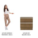 Ver imagem 5 de Balcão Armário de Cozinha 80 cm 2 Gavetas Rustic Glamy Madesa