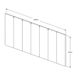 Conjunto Quarto 2 Mesas de Cabeceira Verona com Painel de Cabeceira de Cama Queen 1,60cm:off White - 7