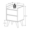 Ver imagem 4 de Conjunto Quarto 2 Mesas de Cabeceira Verona com Painel de Cabeceira de Cama Queen 1,60cm:off White