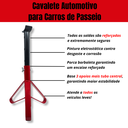 Ver mais imagens de Cavalete Automotivo Preguiça para Carros 2,5 Toneladas Suporte Veicular 4 Regulagens Vermelho