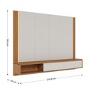 Ver imagem 4 de Painel para TV até 75 Polegadas com LED 2 Portas e Nicho Multimóveis Crcol-PTV026 Off White/