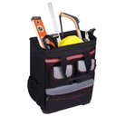 Ver imagem 2 de Mochila Ferramentas Base Emborrachada Reforcada Bolsa Impermeavel Refletiva Motoboy Grande Premium