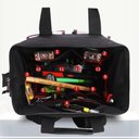 Ver imagem 3 de Mochila Ferramentas Base Emborrachada Reforcada Bolsa Impermeavel Refletiva Motoboy Grande Premium