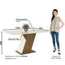 Ver imagem 7 de Conjunto Sala de Jantar Tampo Mdf com Vidro Canto Arredondado 160 Cm 06 Cadeiras Lupita Casa 812