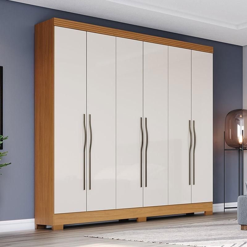 Guarda Roupa Casal 6 Portas e 2 Gavetas Leonard B368 Cinamomo Off
