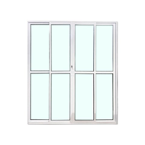 Porta Balcão 4 Folhas Vidro Alumínio Branco 210x150 Linha 25