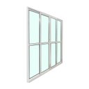 Ver imagem 3 de Porta Balcão 4 Folhas Vidro Alumínio Branco 210x150 Linha 25