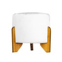 Ver imagem 1 de Puff Banqueta Thor Luxo Decorativo - Branco Corino