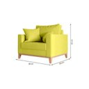 Ver imagem 6 de Kit 02 Poltrona Decorativa Beny Pés Base em Madeira Suede Cor:amarelo