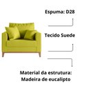 Ver imagem 3 de Kit 02 Poltrona Decorativa Beny Pés Base em Madeira Suede Cor:amarelo