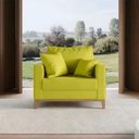 Ver imagem 2 de Kit 02 Poltrona Decorativa Beny Pés Base em Madeira Suede Cor:amarelo