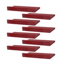 Ver imagem 2 de Kit 8 Prateleiras Porta Quadros 40 X 15cm Vermelha Suporte Invisível
