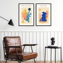 Ver imagem 1 de Kit 2 Quadros Arte Matisse Eclipse e The Sky 24x18cm:moldura Preta