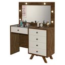 Ver imagem 1 de Penteadeira Camarim Luna Malbec Off White – Luapa Móveis