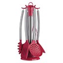 Ver imagem 1 de Conjunto de Colheres Euro Silicone 7 Peças Vermelho