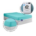 Ver imagem 2 de Lençol Avulso com Elástico Queen 1 Peça Paris 100% Algodão Percal 150 Fios:verdetiffany