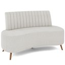 Ver imagem 1 de Sofá Chaise Living 2 Lugares 135cm para Sala Cayman K01 Bouclê Creme - Lyam Decor