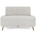 Ver imagem 3 de Sofá Chaise Living 2 Lugares 135cm para Sala Cayman K01 Bouclê Creme - Lyam Decor