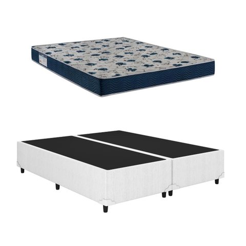 Cama Box Casal Bipartido Iso 60 Espuma D28 138x188 Branco - Ortobom