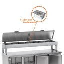 Ver imagem 4 de Balcão de Serviço Refrigerado Condimentador 200cm com 7 Cubas de 1/2 Bsrc2000 220v - Refrimate