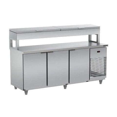 Balcão de Serviço Refrigerado Condimentador 200cm com 7 Cubas de 1/2 Bsrc2000 220v - Refrimate