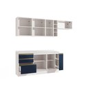 Ver imagem 4 de Armário de Cozinha Completa Garrafeiro 100% Mdf 260cm Branco/azul Profundo Celeste Kappesberg