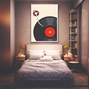 Ver imagem 4 de Quadro Canvas Music Poster Disco Vinil 90x60cm Mold Branca