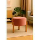 Ver imagem 1 de PUFF APOLO  PES DE MADEIRA ROSA QUEIMADO VELUDO