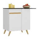 Ver imagem 1 de Balcão Cozinha de Canto 1 Porta Veneza GW Multimóveis MP3743 Branco