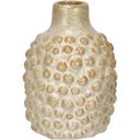 Ver imagem 1 de Vaso Decorativo de Cerâmica Bege 10x10x10cm Enfeite Sala Mesa Estante Aparador