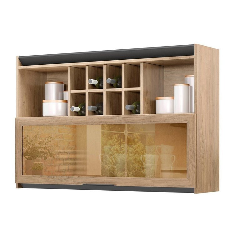 Paneleiro para Micro-ondas e Forno 2 Portas Canela Thela