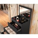 Ver mais imagens de Penteadeira Comoda Olivia Mdf 80x60cm Espelho Banqueta Rodizio:preto