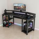 Ver imagem 2 de Mesa Gamer Cockpit para 2 Monitores Me4167 Preto Tecnomobili