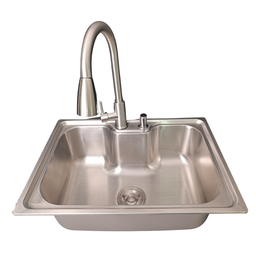 Cuba Cozinha Gourmet Aço Inox 304 e Torneira Extensível Inox - 3