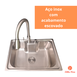 Cuba Cozinha Gourmet Aço Inox 304 e Torneira Extensível Inox - 2