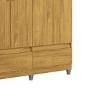 Ver mais imagens de Guarda-Roupa Roupeiro Solteiro Romeu 4 portas 2 Gavetas Mel - Rede Móveis