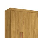 Ver imagem 7 de Guarda-Roupa Roupeiro Solteiro Romeu 4 portas 2 Gavetas Mel - Rede Móveis