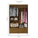 Ver imagem 6 de Guarda-Roupa Roupeiro Solteiro Romeu 4 portas 2 Gavetas Mel - Rede Móveis