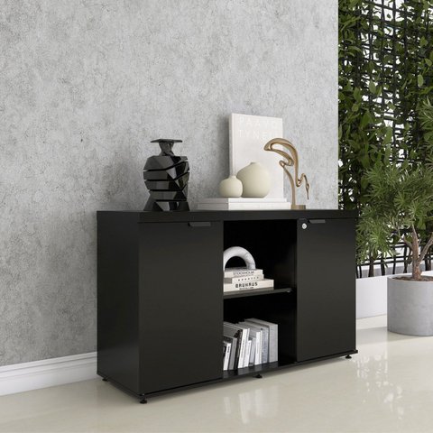 Armário para Escritório com 2 Portas com Chave 121,5cm PE40 Cinza