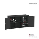 Ver imagem 5 de Armário para Escritório com 2 Portas com Chave 121,5cm PE40 Cinza