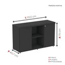 Ver imagem 3 de Armário para Escritório com 2 Portas com Chave 121,5cm PE40 Cinza