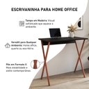 Ver imagem 3 de Escrivaninha X 80x46 para Home Office e Computador com Base em Ferro - Ferro Cobre Tampo Preto