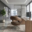 Ver mais imagens de Poltrona Decorativa Topazio Base Giratoria Courino Tcs 729 Moll
