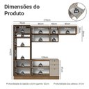 Ver imagem 3 de Armário de Cozinha Completa 270 cm Rustic/Crema Vik Madesa 08