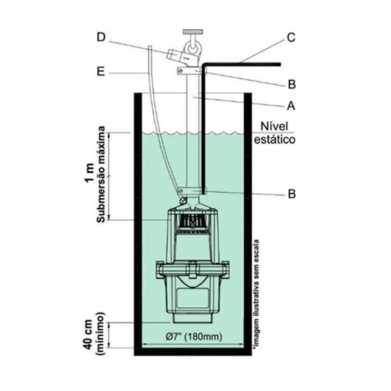 Bomba Submersa Vibratória 450W 900 5G ANAUGER - 4