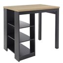 Ver imagem 1 de Bancada Ilha Cozinha 3 Prateleiras 90x60 Cm Cd1022 Dtall Preto